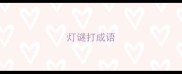 灯谜打成语