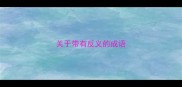 关于带有反义的成语