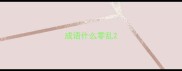 成语什么零乱