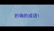 的确的成语