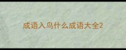 成语入鸟什么成语大全