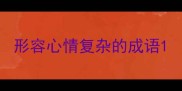 形容心情复杂的成语