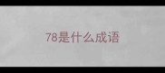 78是什么成语