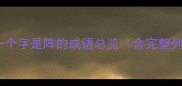 最后一个字是阵的成语总览含完整列表