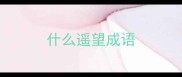 什么遥望成语