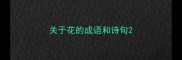 关于花的成语和诗句
