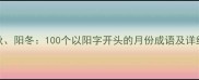 阳春阳夏阳秋阳冬100个以阳字开头的月份成语及详细附记忆技巧