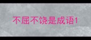 不屈不饶是成语