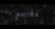 希和宁成语