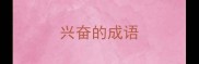 兴奋的成语