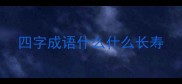 四字成语什么什么长寿
