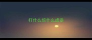 打什么惊什么成语