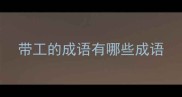 带工的成语有哪些成语