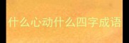 什么心动什么四字成语