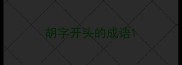 胡字开头的成语