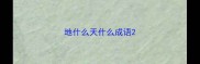 地什么天什么成语