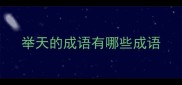 举天的成语有哪些成语