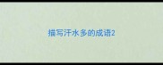 描写汗水多的成语