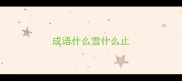 成语什么雪什么止