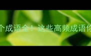 天开头的100个成语全这些高频成语你肯定用过