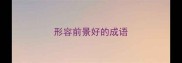 形容前景好的成语