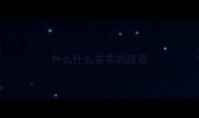 什么什么实实的成语