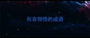 形容领悟的成语