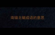 南辕北辙成语的意思