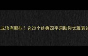 形容脚好看的成语有哪些这20个经典四字词助你优雅表达附详细