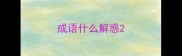 成语什么解惑