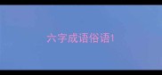 六字成语俗语