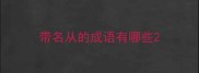带名从的成语有哪些