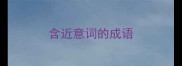 含近意词的成语