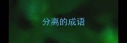分离的成语