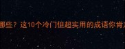 带尺的成语有哪些这10个冷门但超实用的成语你肯定不知道