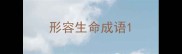 形容生命成语