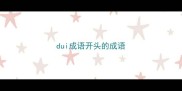 dui成语开头的成语