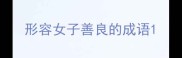 形容女子善良的成语
