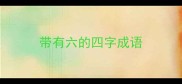 带有六的四字成语