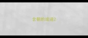 含朝的成语