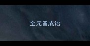 全元音成语