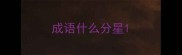 成语什么分星