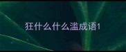 狂什么什么滥成语