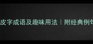 10个最常用的皮字成语及趣味用法附经典例句与避坑指南