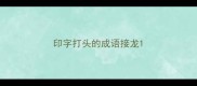 印字打头的成语接龙