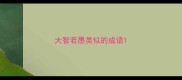 大智若愚类似的成语