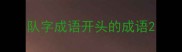 队字成语开头的成语
