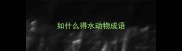 如什么得水动物成语