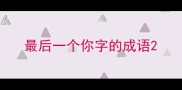 最后一个你字的成语