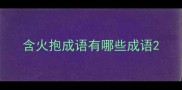 含火抱成语有哪些成语